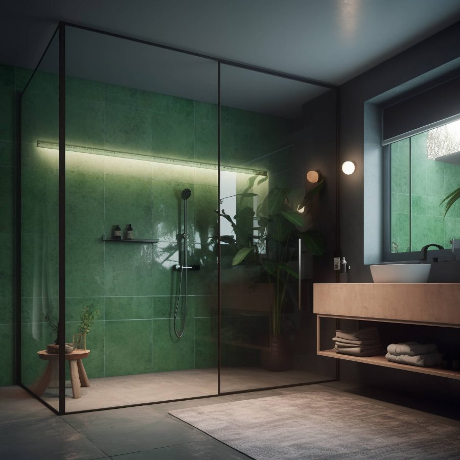Barrierefreies Badezimmer mit ebenerdiger Dusche